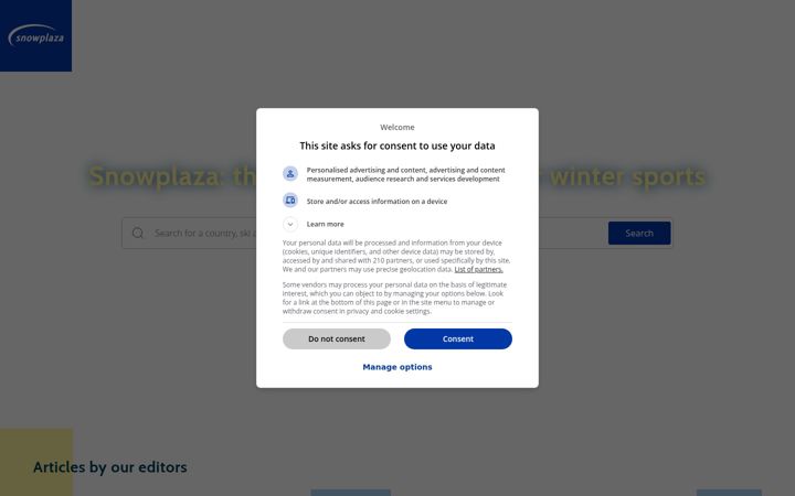 Screenshot of snowplaza.co.uk