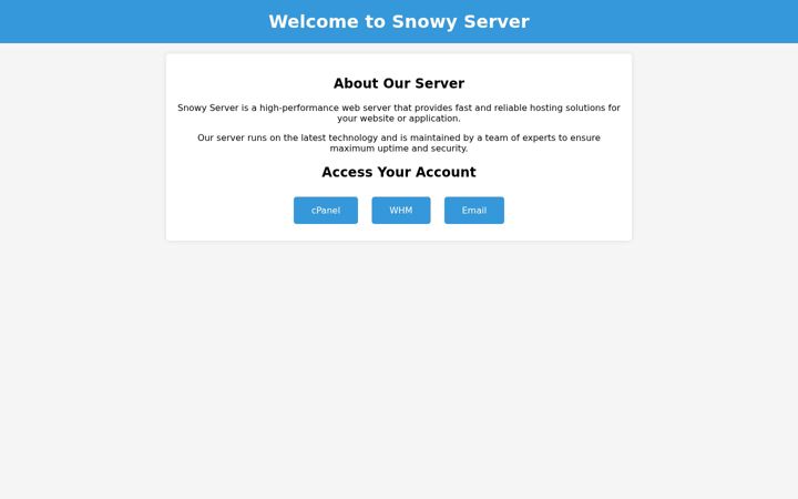 Screenshot of snowyserver.com