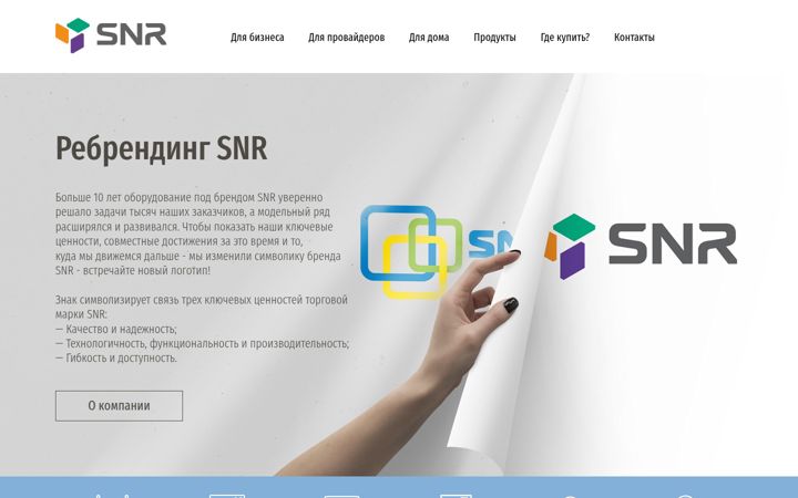 Screenshot of snr.systems