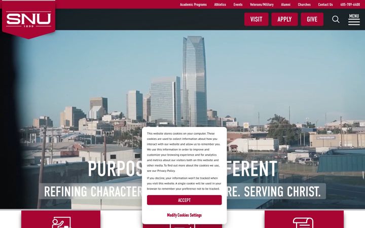 Screenshot of snu.edu