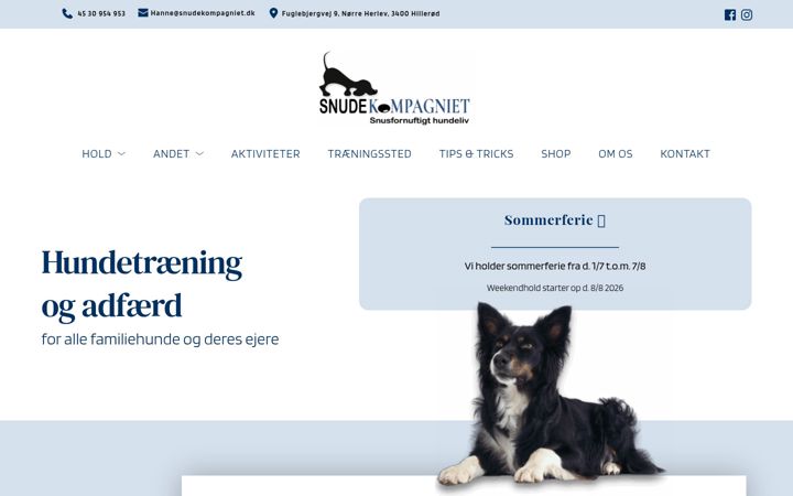 Skærmbillede af snudekompagniet.dk