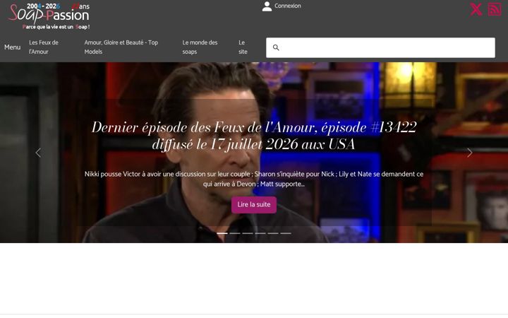 Screenshot of soap-passion.com