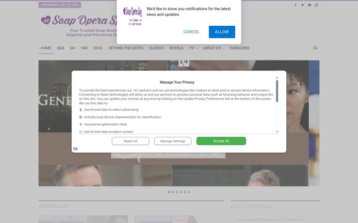 Screenshot of soapoperaspy.com