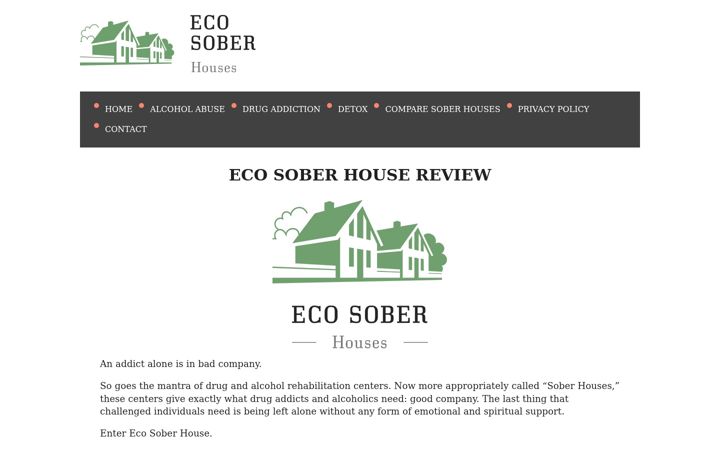 Kuvakaappaus sivustosta sober-house.net