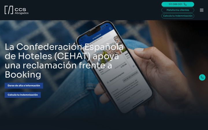 Screenshot of sobrecostebooking.com