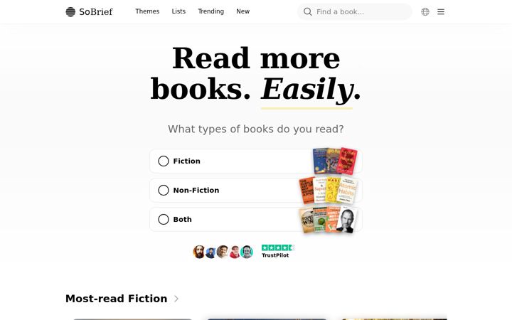Screenshot of sobrief.com