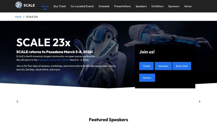 Screenshot of socallinuxexpo.org