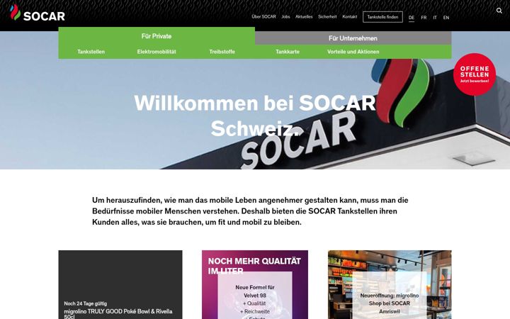 Screenshot of socarenergy.ch