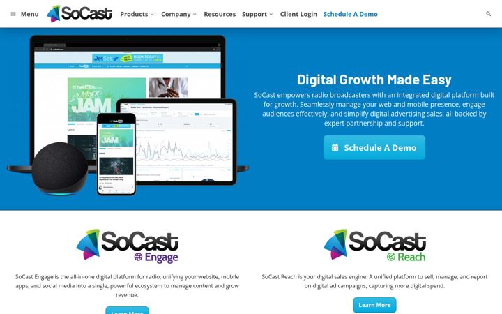 Screenshot ta' socastsrm.com
