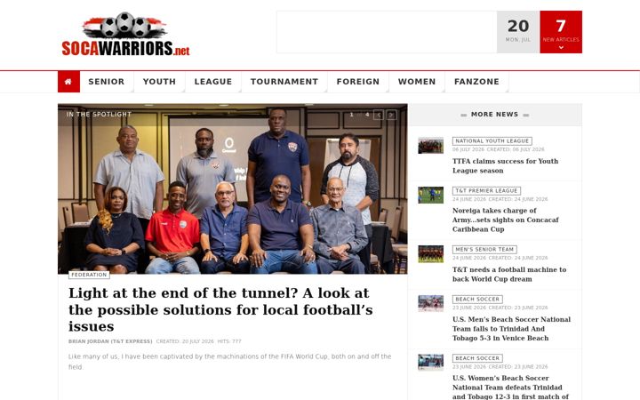 Screenshot of socawarriors.net