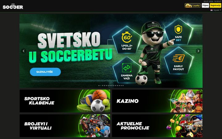 Screenshot of soccerbet.rs