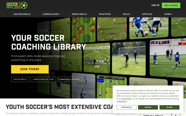 Screenshot of soccerdrive.com