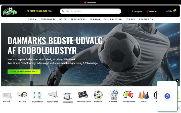 Screenshot of soccerplay.dk