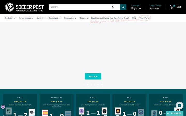 Screenshot of soccerpost.com