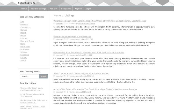 Screenshot of socdirectory.com