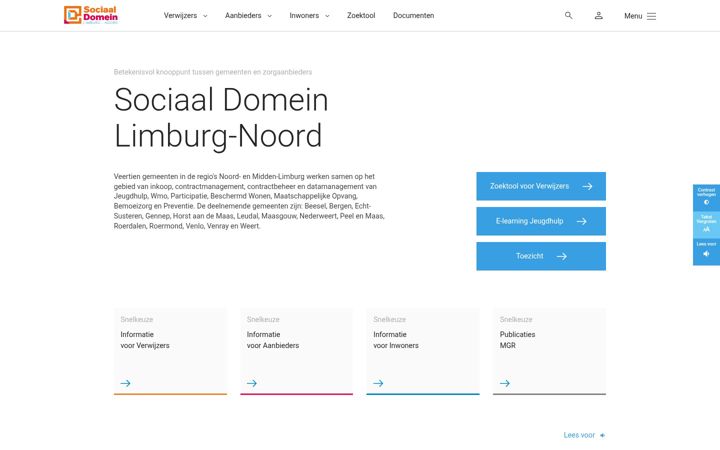 Képernyőkép: sociaaldomein-limburgnoord.nl