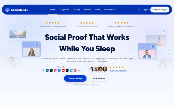 Screenshot του sociablekit.com