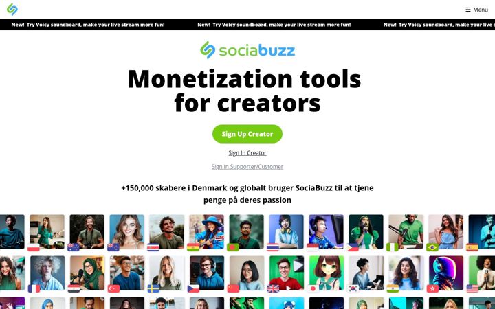 Captura de pantalla de sociabuzz.com