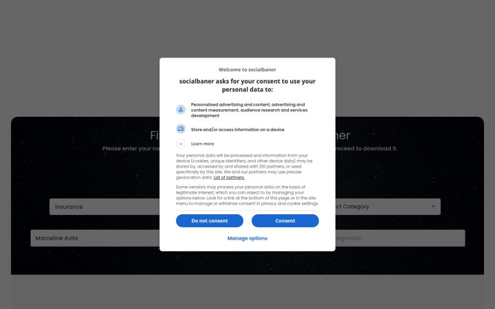 Screenshot of socialbaner.com