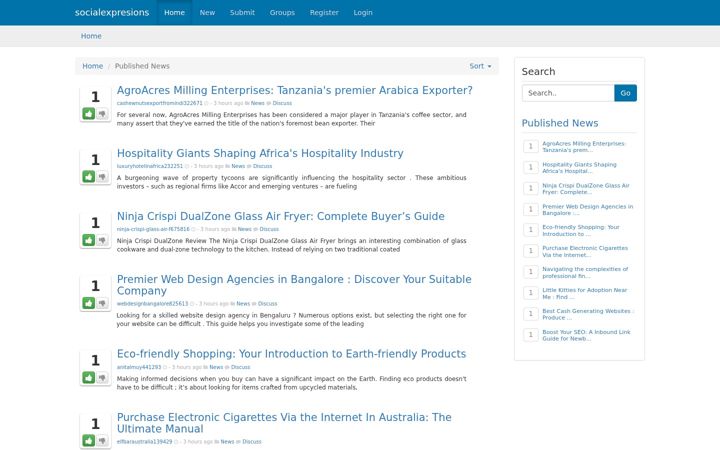 Screenshot of socialexpresions.com