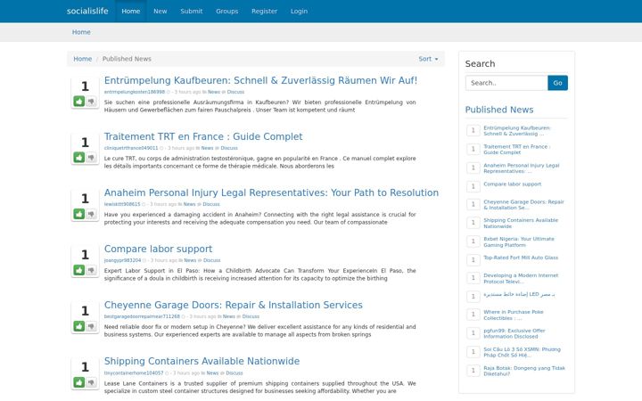 Screenshot ta' socialislife.com