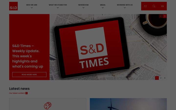 Screenshot of socialistsanddemocrats.eu