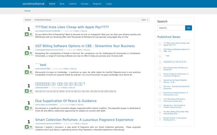Screenshot of socialmediainuk.com