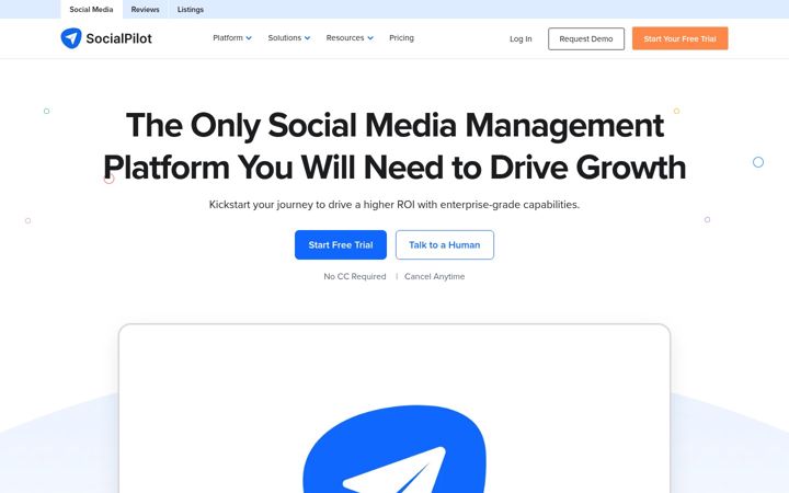 Zrzut ekranu socialpilot.co