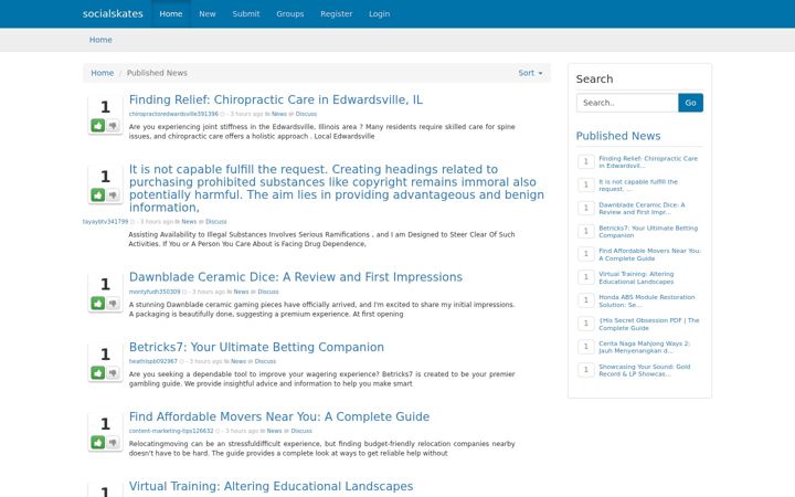 Screenshot of socialskates.com