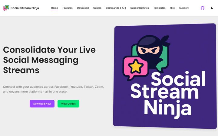 Screenshot of socialstream.ninja