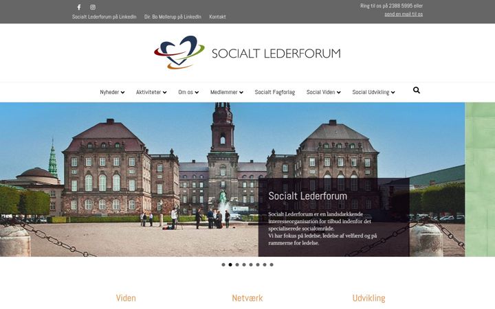 Captură de ecran a socialtlederforum.dk
