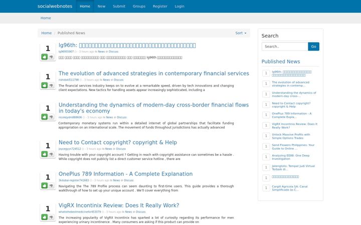 Screenshot of socialwebnotes.com