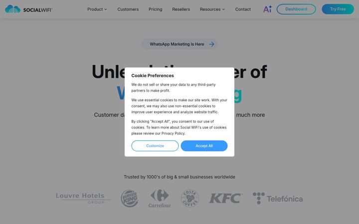 Screenshot of socialwifi.com