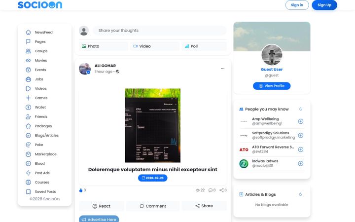 Screenshot of socioon.com
