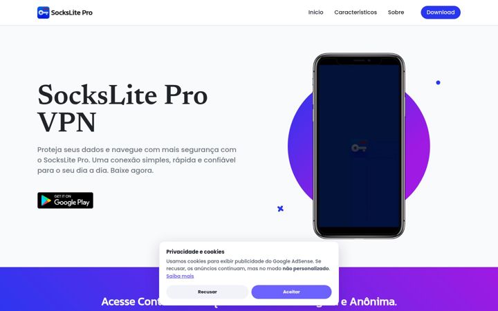 Screenshot of sockslite.com