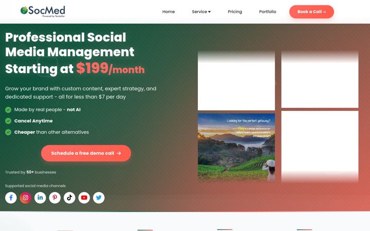 Screenshot von socmed.io