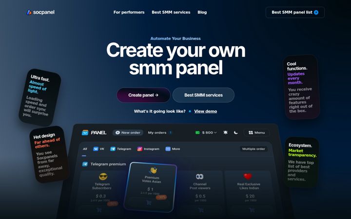 Screenshot of socpanel.com