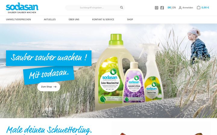 Screenshot of sodasan.de