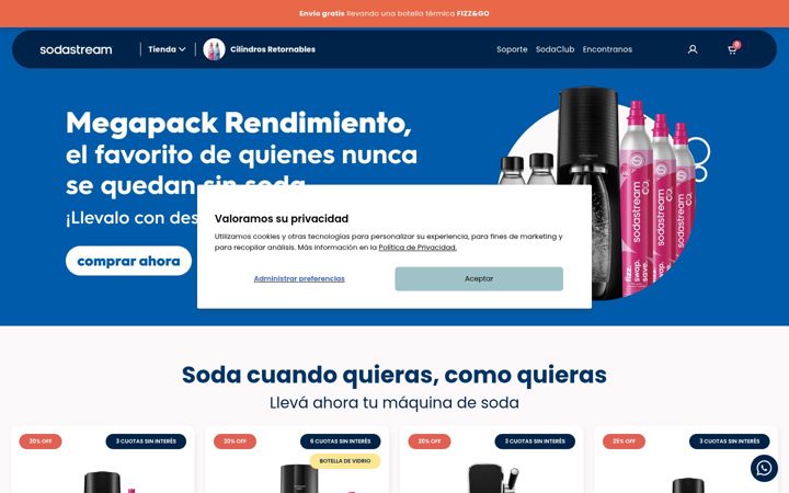 Screenshot of sodastream.com.ar