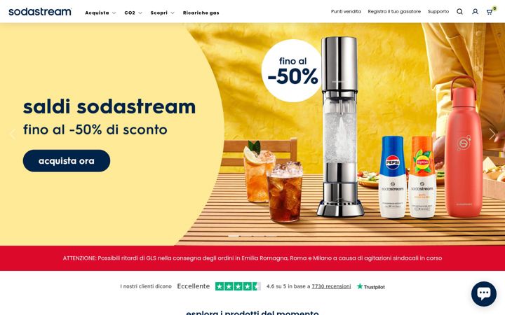 Screenshot of sodastream.it