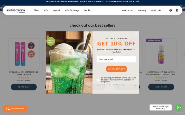 Screenshot of sodastream.sg