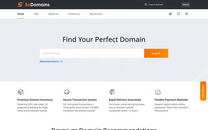 Screenshot of sodomains.com