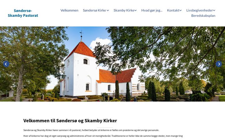 Screenshot of soendersoe-kirke.dk