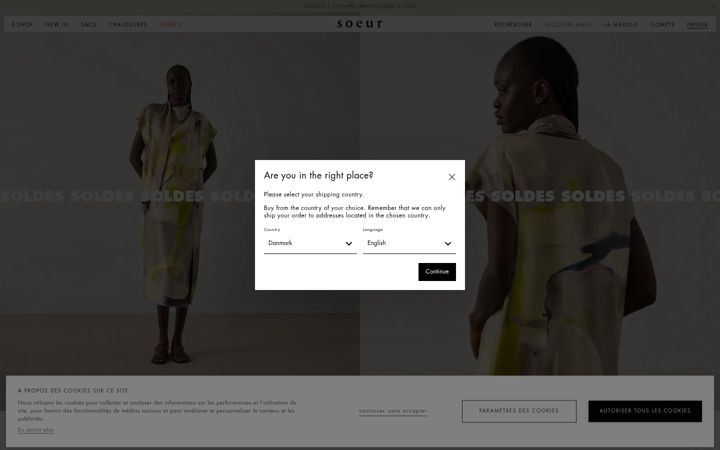 Screenshot of soeur.fr