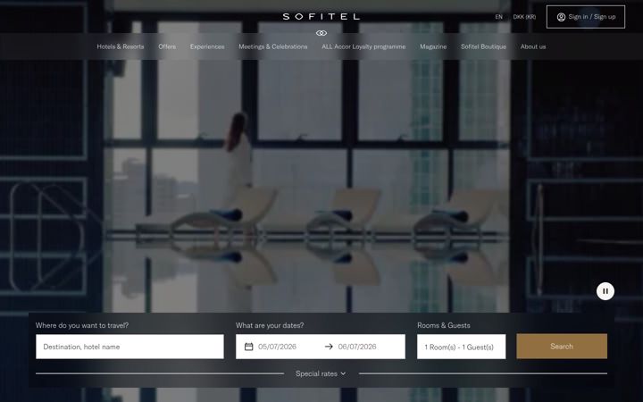 Screenshot of sofitel.com