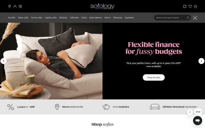 Screenshot of sofology.co.uk