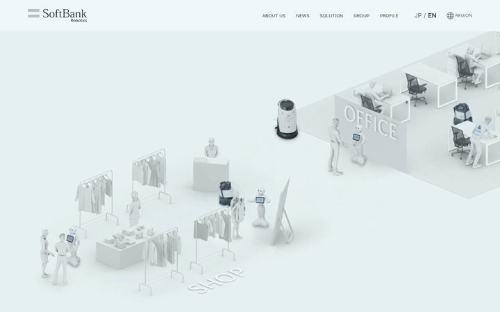 Screenshot of softbankrobotics.com