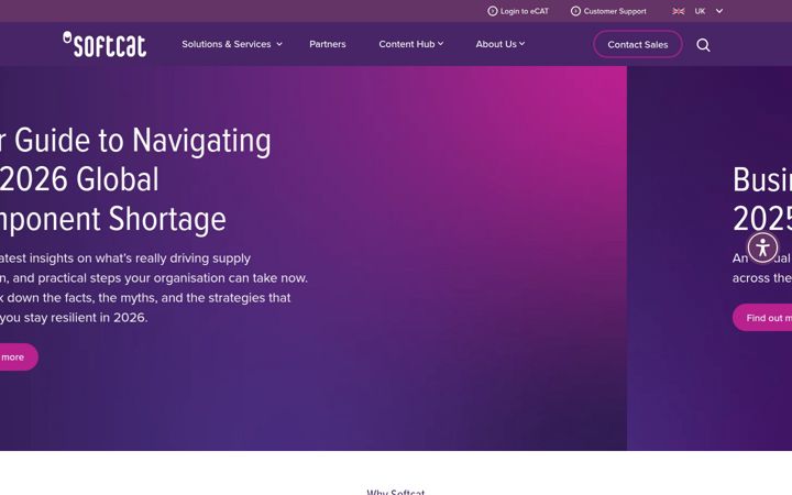 Screenshot ta' softcat.com
