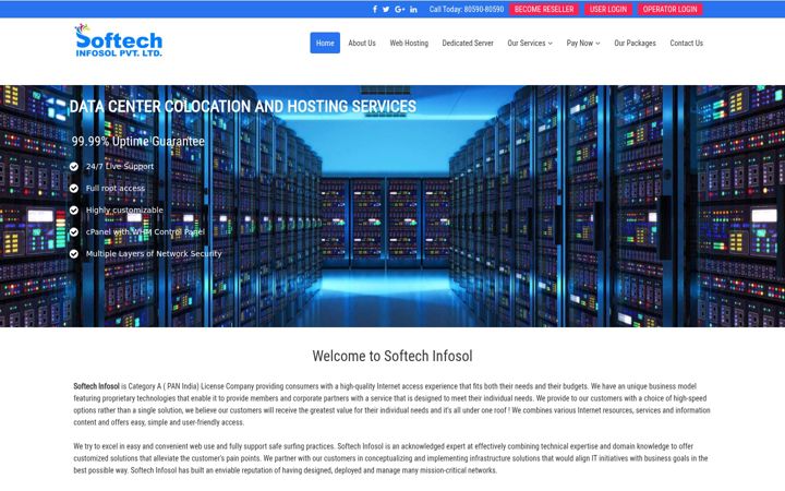 Kuvakaappaus sivustosta softechinfosol.com