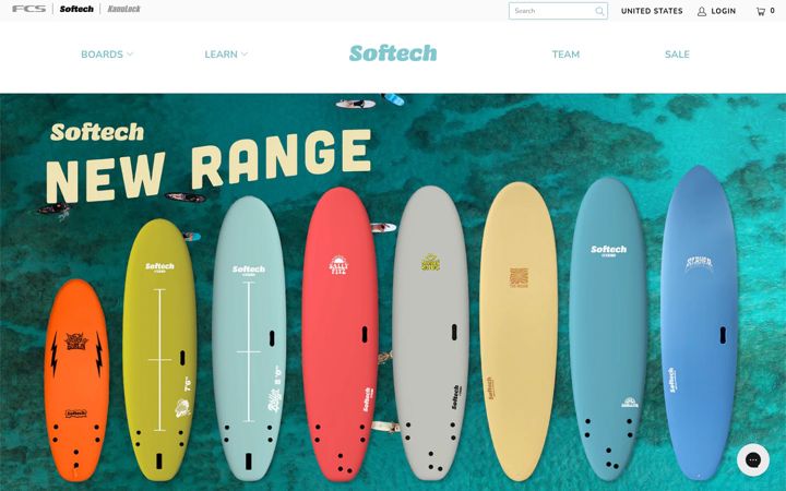 Screenshot of softechsoftboards.com